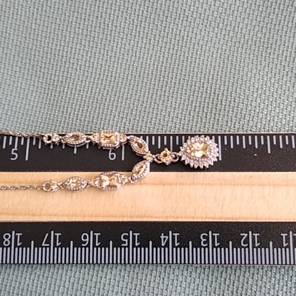 GOLDEN IMPERIAL TOPAZ, ZIRCON PRINCESS NECKLACE💘 - Picture 5 of 9